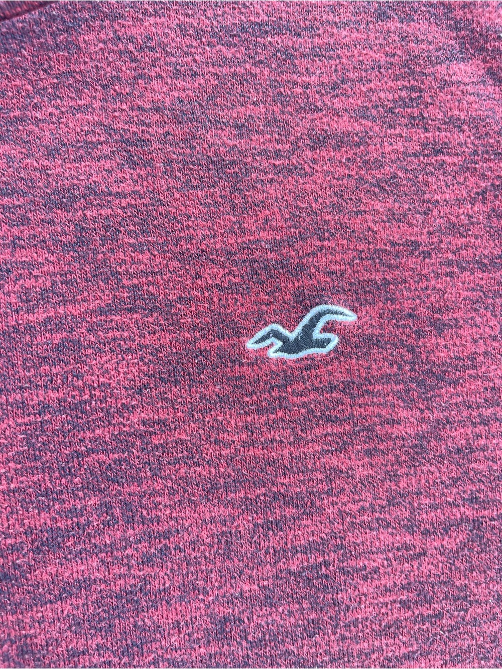 Hollister Men Maroon Heather Short Sleeve Crew Neck T-Shirt Red Size L - Picture 4 of 5